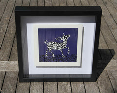 Limited Edition Print Signed Reduction Linocut Antelope III framed