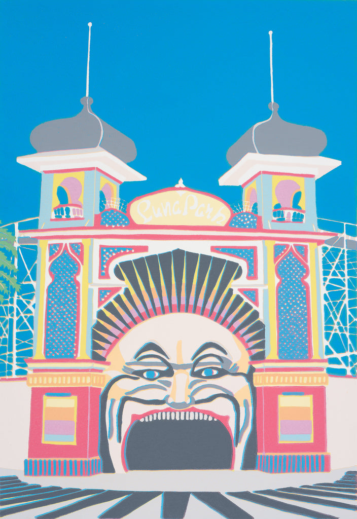 Mr Moon - Luna Park Melbourne IV (A4 fine art print)
