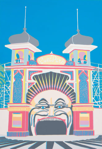 Mr Moon - Luna Park Melbourne IV (A3 fine art print)