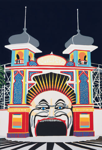 Mr Moon - Luna Park Melbourne I (A4 fine art print)