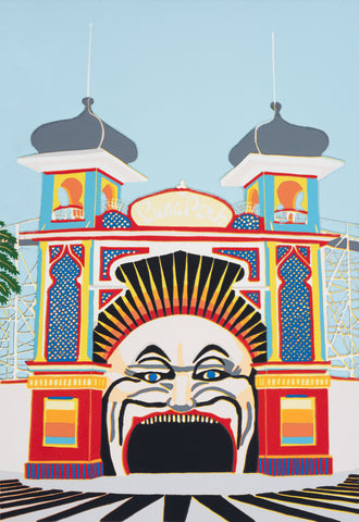 Mr Moon - Luna Park Melbourne II (A4 fine art print)