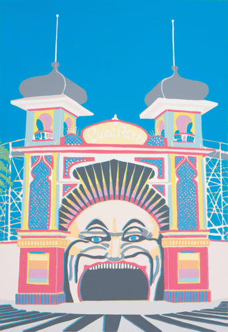 Mr Moon - Luna Park Melbourne IV (A3 fine art print)